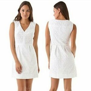 Diane Von Furstenberg Fumi Burst Lace Dress White 6